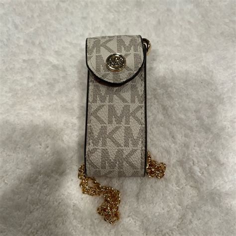 michael kors lipstick case|MK $188 Lipstick Case NWT LIPSTICK Holder on Chain Michael .